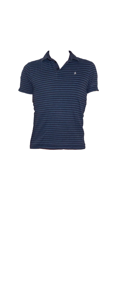 Dark Blue Striped Polo Volcom